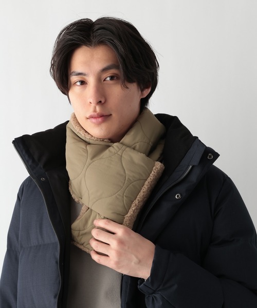 GLOBAL WORK(グローバルワーク)の「キルティングリバーシブルマフラー/611481(マフラー・メンズ・ブラック/グリーン・FREE)」の6枚目の写真