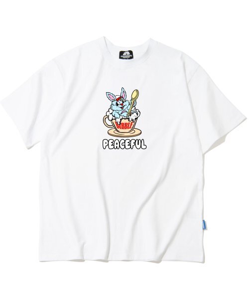 TRIPSHION(トリップション)の「PEACEFUL RABBIT GRAPHIC Tシャツ - ホワイト(Tシャツ/カットソー・メンズ・その他・LARGE/MEDIUM/X-LARGE)」の1枚目の写真