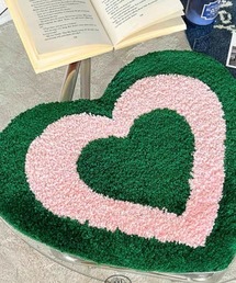 Vini（ヴィニ）の「滑り止め付 ハート型 ふわふわ ラグ   マット（ラグ/マット）」