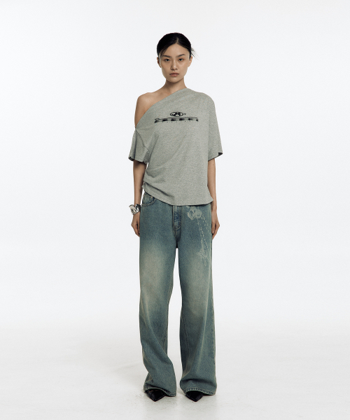 KASHIKO(カシコ)の「Zen One Shoulder Top Gray(Tシャツ/カットソー・レディース・その他・SMALL/MEDIUM)」の3枚目の写真