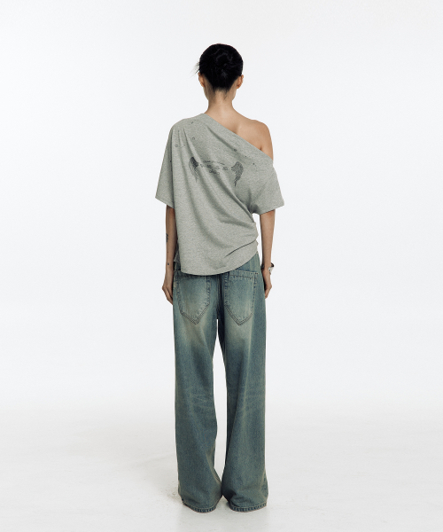 KASHIKO(カシコ)の「Zen One Shoulder Top Gray(Tシャツ/カットソー・レディース・その他・SMALL/MEDIUM)」の6枚目の写真