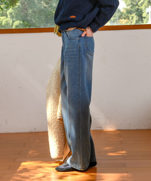 PIGMENT(ピグメント)の「マルチヒットデニムパンツ (XJDP250998)(デニムパンツ・レディース・ダークブルー/ダークブラック/ブルー・SMALL/MEDIUM/LARGE)」の4枚目の写真