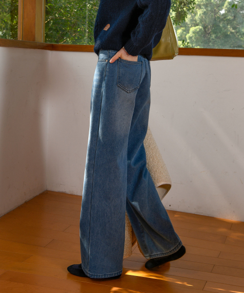 PIGMENT(ピグメント)の「マルチヒットデニムパンツ (XJDP250998)(デニムパンツ・レディース・ダークブルー/ダークブラック/ブルー・SMALL/MEDIUM/LARGE)」の6枚目の写真