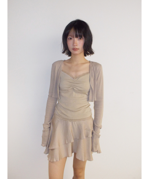 HETIT(ヘティ)の「レースウールタンクトップ(ベージュ)(Tシャツ/カットソー・レディース・その他・FREE)」の2枚目の写真