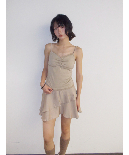 HETIT(ヘティ)の「レースウールタンクトップ(ベージュ)(Tシャツ/カットソー・レディース・その他・FREE)」の3枚目の写真