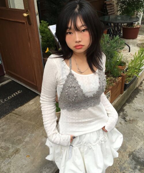 DNSR WOMEN(ディーエヌエスアールウーマン)の「エアリーUネックロングスリーブホワイト(Tシャツ/カットソー・レディース・その他・OS)」の4枚目の写真