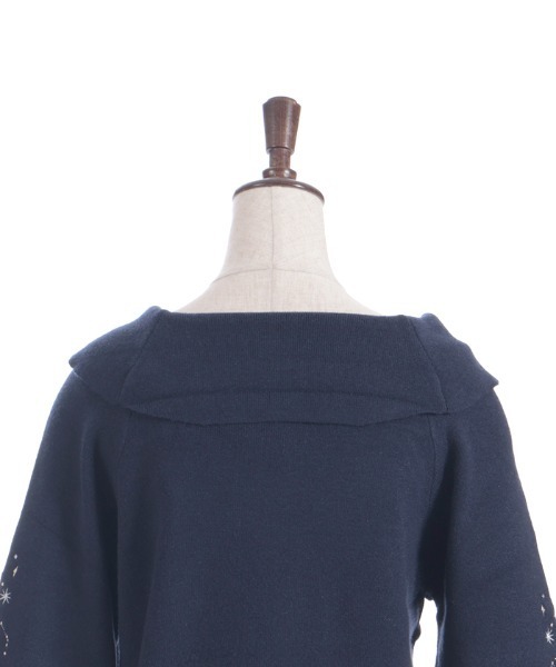 axes femme（アクシーズファム）の「アステリズム刺繍ニットプルオーバー（ニット/セーター・レディース・ミント/ネイビー/ホワイト・FREE）」の16枚目の写真