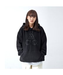 APOSTROPHE COMMA（アポストロフィコンマ）の「ACOロゴフードパーカー（ブラック/ブラック）（パーカー）」