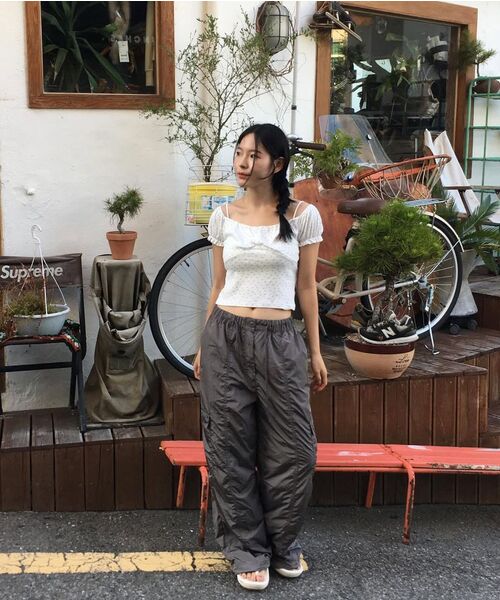 NAKED SURF CLUB(ネイキッドサーフクラブ)の「フラワーオフショルダーTシャツ (ベージュ)(Tシャツ/カットソー・レディース・その他・FREE)」の8枚目の写真