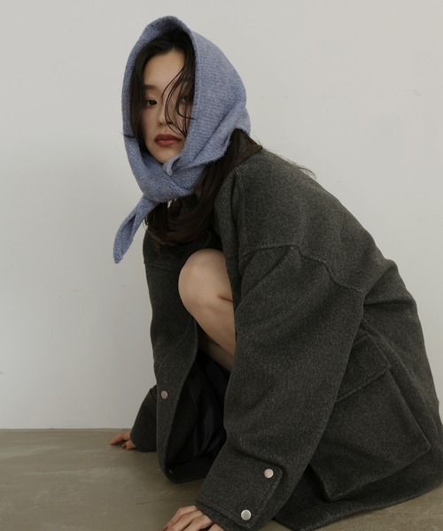 トライアングルニットスカーフ（ストール/ショール）｜hellam（へラム