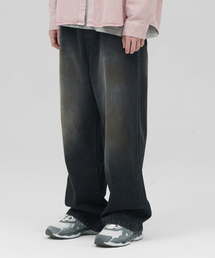 STENDS（ステンズ）の「[M~4XL] ウォッシングデニムバンディングパンツ_ブラック（デニムパンツ）」