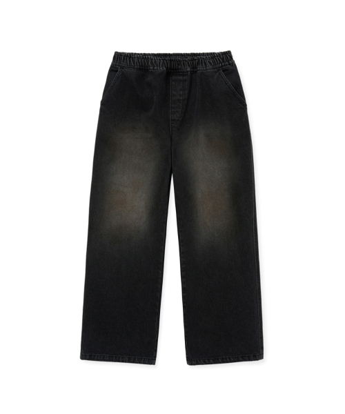 STENDS（ステンズ）の「[M~4XL] ウォッシングデニムバンディングパンツ_ブラック（デニムパンツ・レディース・その他・MEDIUM/X-LARGE/LARGE/XX-LARGE/XXX-LARGE/XXXX-LARGE）」の3枚目の写真