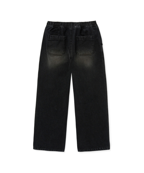STENDS（ステンズ）の「[M~4XL] ウォッシングデニムバンディングパンツ_ブラック（デニムパンツ・レディース・その他・MEDIUM/X-LARGE/LARGE/XX-LARGE/XXX-LARGE/XXXX-LARGE）」の4枚目の写真