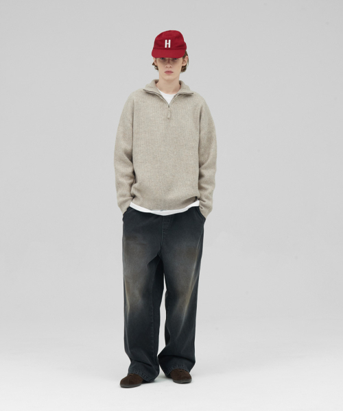STENDS（ステンズ）の「[M~4XL] ウォッシングデニムバンディングパンツ_ブラック（デニムパンツ・レディース・その他・MEDIUM/X-LARGE/LARGE/XX-LARGE/XXX-LARGE/XXXX-LARGE）」の6枚目の写真