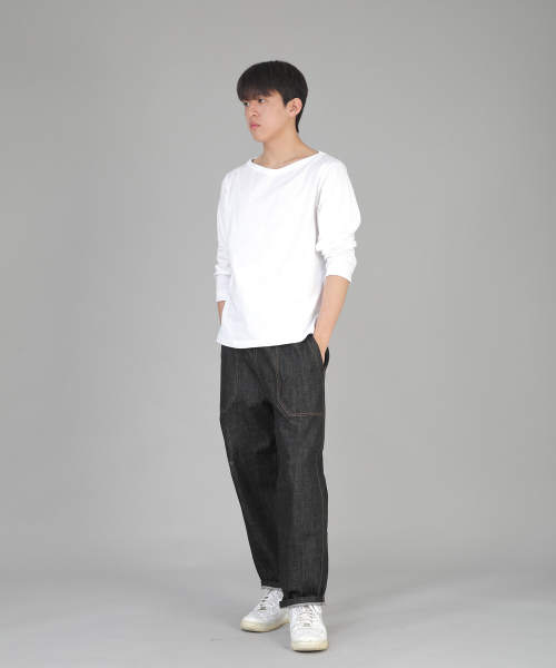 SAINTCREW(セントクルー)の「エンクルドロップ クラシックパーティグ テーパードパンツ AFT-306 ブラックデニム(デニムパンツ・メンズ・その他・MEDIUM/LARGE/X-LARGE/XX-LARGE)」の5枚目の写真
