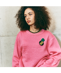 HIGHTIDEFRANKIE | Frankie 3 Pins Round Knit Pink(ニット/セーター)