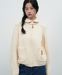 【GENERAL IDEA】ウールブレンドジップアップカーディガン / COZY WOOL BLEND ZIP-UP CARDIGAN