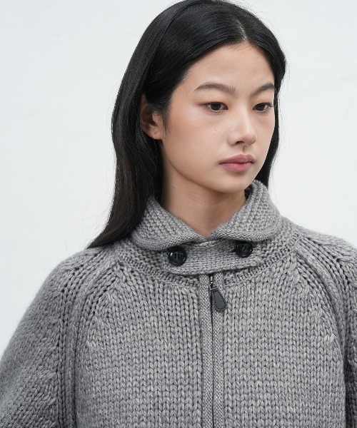 GENERAL IDEA(ジェネラルアイデア)の「【GENERAL IDEA】ウールブレンドジップアップカーディガン / COZY WOOL BLEND ZIP-UP CARDIGAN(カーディガン/ボレロ・レディース・グレー/アイボリー/ベージュ・L/M/S)」の14枚目の写真