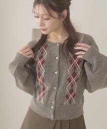 argyle knit cardigan / アーガイルニットカーディガン