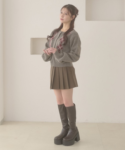 Ambre Neige(アンブルネージュ)の「argyle knit cardigan / アーガイルニットカーディガン(カーディガン/ボレロ・レディース・ブラウン系その他/アイボリー/チャコールグレー・FREE)」の18枚目の写真