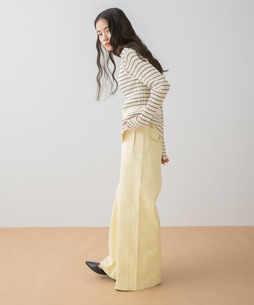 SENSE OF PLACE by URBAN RESEARCH(センスオブプレイスバイアーバンリサーチ)の「カラーワイドパンツ(その他パンツ・レディース・イエロー/ピンク/ブラウン・MEDIUM/SMALL)」の10枚目の写真