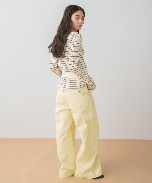 SENSE OF PLACE by URBAN RESEARCH（センスオブプレイスバイアーバンリサーチ）の「カラーワイドパンツ（その他パンツ・レディース・イエロー/ピンク/ブラウン・MEDIUM/SMALL）」の4枚目の写真