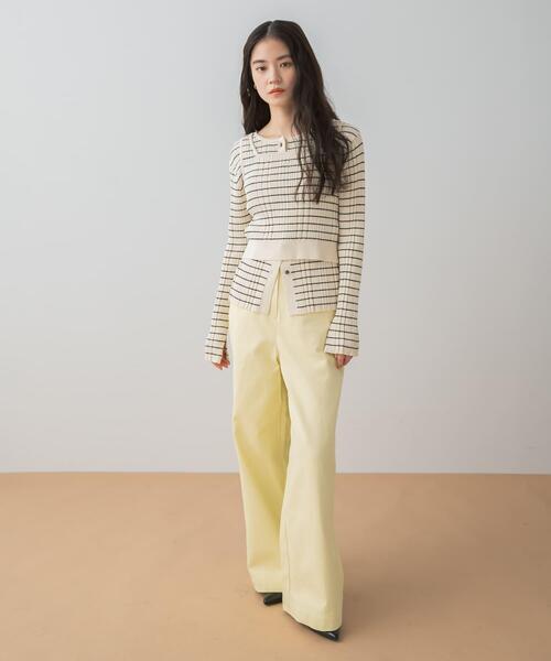SENSE OF PLACE by URBAN RESEARCH（センスオブプレイスバイアーバンリサーチ）の「カラーワイドパンツ（その他パンツ・レディース・イエロー/ピンク/ブラウン・MEDIUM/SMALL）」の5枚目の写真