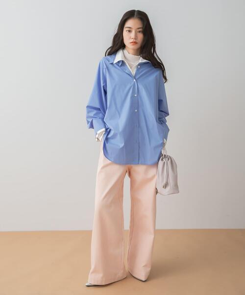 SENSE OF PLACE by URBAN RESEARCH（センスオブプレイスバイアーバンリサーチ）の「カラーワイドパンツ（その他パンツ・レディース・イエロー/ピンク/ブラウン・MEDIUM/SMALL）」の9枚目の写真