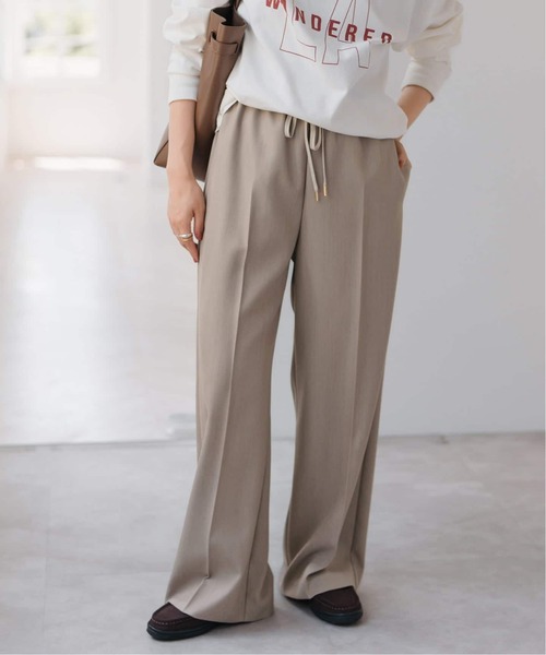 Spick & Span(スピックアンドスパン)の「《新色有り / 追加》P/Wイージースラックスパンツ(スラックス・レディース・チャコールグレー/ブラウン/ベージュ/ベージュ系その他・36/38/40)」の1枚目の写真