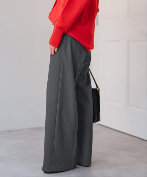 Spick & Span(スピックアンドスパン)の「《新色有り / 追加》P/Wイージースラックスパンツ(スラックス・レディース・チャコールグレー/ブラウン/ベージュ/ベージュ系その他・36/38/40)」の12枚目の写真