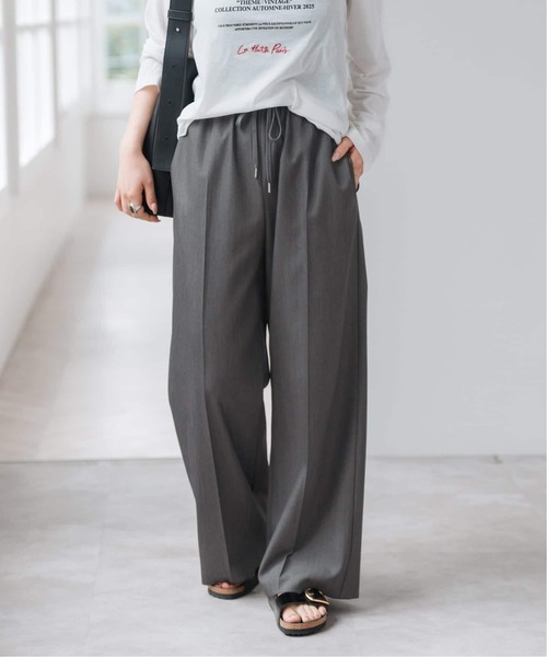 Spick & Span(スピックアンドスパン)の「《新色有り / 追加》P/Wイージースラックスパンツ(スラックス・レディース・チャコールグレー/ブラウン/ベージュ/ベージュ系その他・36/38/40)」の18枚目の写真