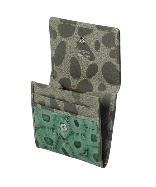 HIROKO HAYASHI(ヒロコハヤシ)の「COLLABORAZIONE(コラボラツィオーネ)薄型ミニ財布(財布・レディース・ダークグリーン・00)」の6枚目の写真
