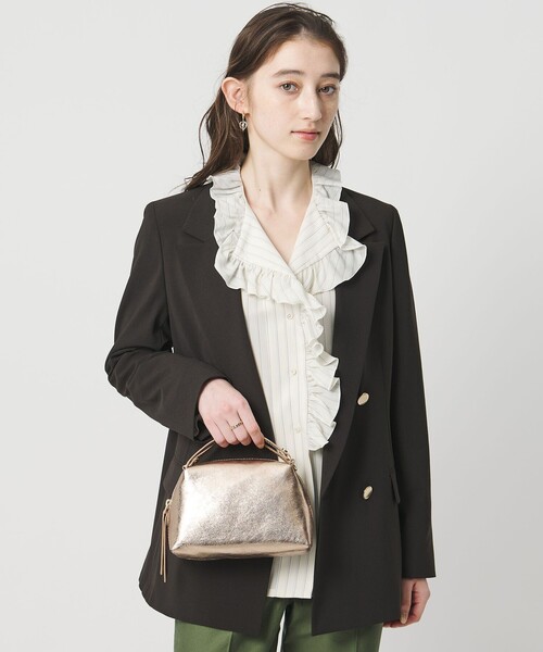 GIANNI CHIARINI(ジャンニ キアリーニ)の「<GIANNI CHIARINI>ALIFA MTL S バッグ 26SS(ショルダーバッグ・レディース・その他1/ダークグレー/ゴールド/シルバー・FREE)」の8枚目の写真