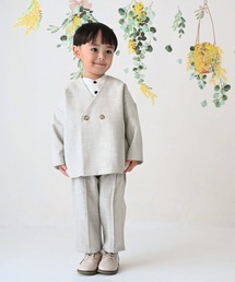 PUPPAPUPO（プッパプーポ）の「セットアップ ノーカラージャケット（スーツセット）」