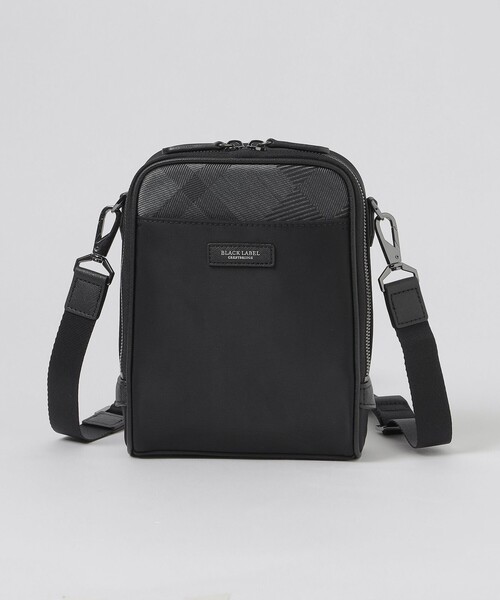 BLACK LABEL CRESTBRIDGE（ブラックレーベル・クレストブリッジ）の「ナイロンコンビカルゼシャドークレストブリッジチェックビジネスミニクロスボディバッグ（ボディバッグ/ウエストポーチ・メンズ・ネイビー/ブラック・FREE）」の9枚目の写真