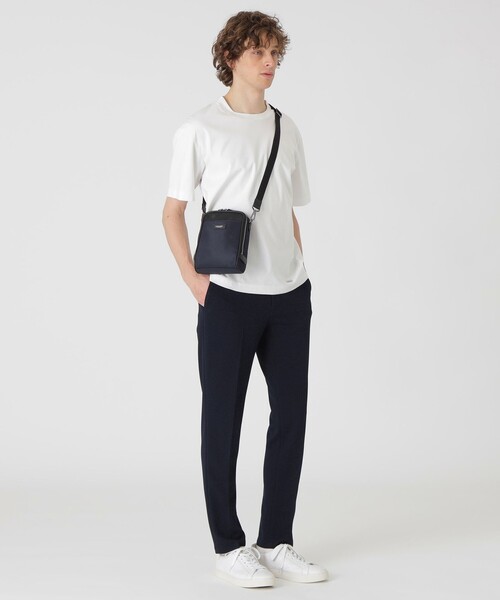 BLACK LABEL CRESTBRIDGE（ブラックレーベル・クレストブリッジ）の「ナイロンコンビカルゼシャドークレストブリッジチェックビジネスミニクロスボディバッグ（ボディバッグ/ウエストポーチ・メンズ・ネイビー/ブラック・FREE）」の11枚目の写真