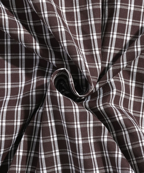 Starting Over(スターティングオーバー)の「short length broadcloth regular fit check shirt/ショートレングス ブロードクロス レギュラーフィット チェックシャツ 短丈シャツ(シャツ/ブラウス・メンズ・ブラウン/ブラック・M/L)」の10枚目の写真