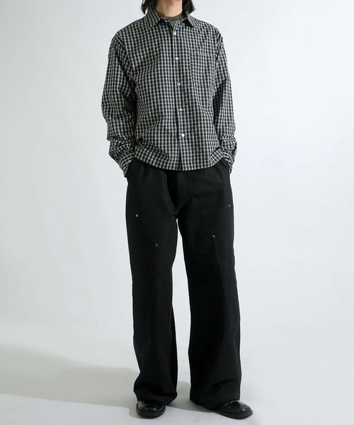 Starting Over(スターティングオーバー)の「short length broadcloth regular fit check shirt/ショートレングス ブロードクロス レギュラーフィット チェックシャツ 短丈シャツ(シャツ/ブラウス・メンズ・ブラウン/ブラック・M/L)」の20枚目の写真