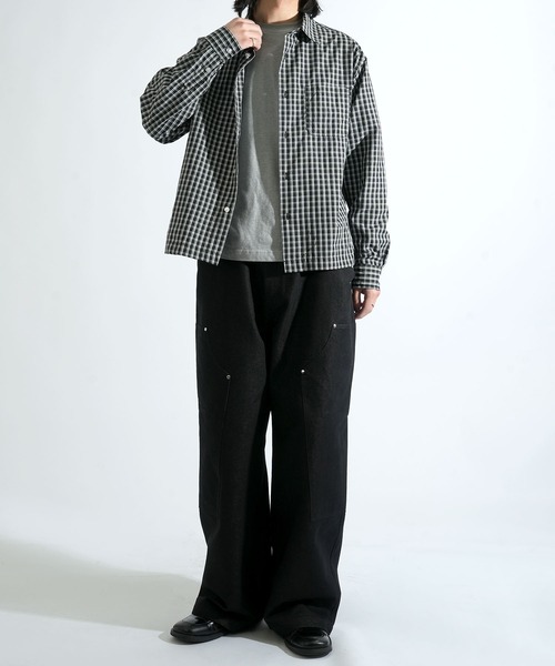 Starting Over(スターティングオーバー)の「short length broadcloth regular fit check shirt/ショートレングス ブロードクロス レギュラーフィット チェックシャツ 短丈シャツ(シャツ/ブラウス・メンズ・ブラウン/ブラック・M/L)」の22枚目の写真
