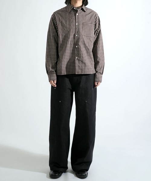 Starting Over(スターティングオーバー)の「short length broadcloth regular fit check shirt/ショートレングス ブロードクロス レギュラーフィット チェックシャツ 短丈シャツ(シャツ/ブラウス・メンズ・ブラウン/ブラック・M/L)」の16枚目の写真