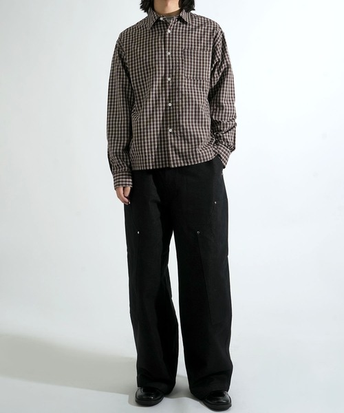 Starting Over(スターティングオーバー)の「short length broadcloth regular fit check shirt/ショートレングス ブロードクロス レギュラーフィット チェックシャツ 短丈シャツ(シャツ/ブラウス・メンズ・ブラウン/ブラック・M/L)」の17枚目の写真