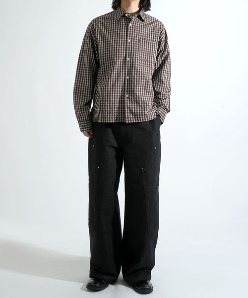 Starting Over(スターティングオーバー)の「short length broadcloth regular fit check shirt/ショートレングス ブロードクロス レギュラーフィット チェックシャツ 短丈シャツ(シャツ/ブラウス・メンズ・ブラウン/ブラック・M/L)」の18枚目の写真
