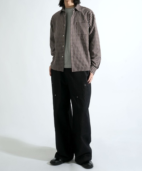 Starting Over(スターティングオーバー)の「short length broadcloth regular fit check shirt/ショートレングス ブロードクロス レギュラーフィット チェックシャツ 短丈シャツ(シャツ/ブラウス・メンズ・ブラウン/ブラック・M/L)」の11枚目の写真