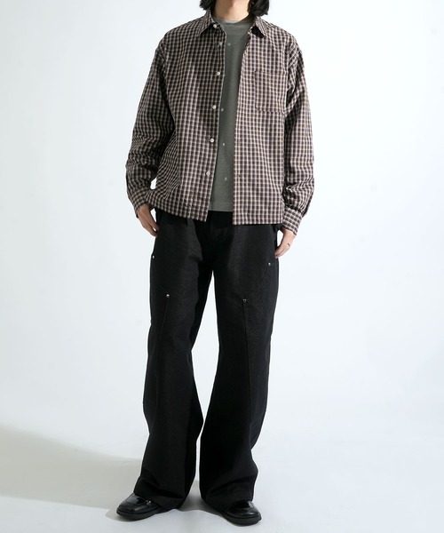 Starting Over(スターティングオーバー)の「short length broadcloth regular fit check shirt/ショートレングス ブロードクロス レギュラーフィット チェックシャツ 短丈シャツ(シャツ/ブラウス・メンズ・ブラウン/ブラック・M/L)」の12枚目の写真