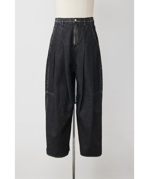 SHINYAKOZUKA（シンヤコヅカ）の「DAMEGED ORDINARY CITY BAGGY(ISSUE#8)（デニムパンツ・メンズ・ブラック/インディゴブルー・LARGE/MEDIUM/SMALL/X-SMALL）」の8枚目の写真