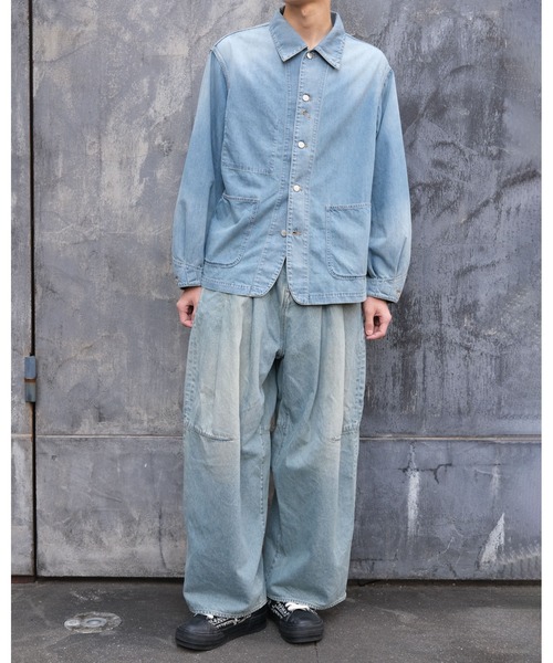 SHINYAKOZUKA（シンヤコヅカ）の「DAMEGED ORDINARY CITY BAGGY(ISSUE#8)（デニムパンツ・メンズ・ブラック/インディゴブルー・LARGE/MEDIUM/SMALL/X-SMALL）」の5枚目の写真