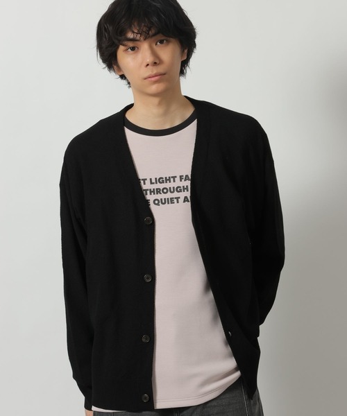 LAKOLE(ラコレ)の「鹿の子ニットカーデ / 640773(カーディガン/ボレロ・メンズ・ブラック/ブルー/ホワイト・LARGE/MEDIUM)」の2枚目の写真