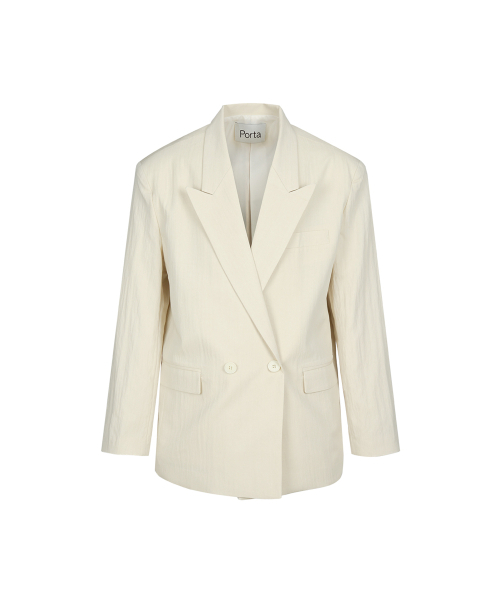 THEPORTA(ザ ポルタ)の「NYLON STANDARD OVER JACKET, IVORY(テーラードジャケット・レディース・その他・ONE SIZE)」の2枚目の写真