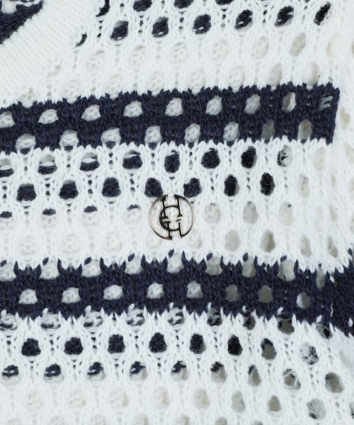 HARDCORE HAPPINESS(ハードコアハピネス)の「SIGNATURE STRIPE CROP KNIT_NAVY(ニット/セーター・レディース・その他・FREE)」の6枚目の写真