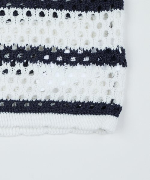 HARDCORE HAPPINESS(ハードコアハピネス)の「SIGNATURE STRIPE CROP KNIT_NAVY(ニット/セーター・レディース・その他・FREE)」の8枚目の写真